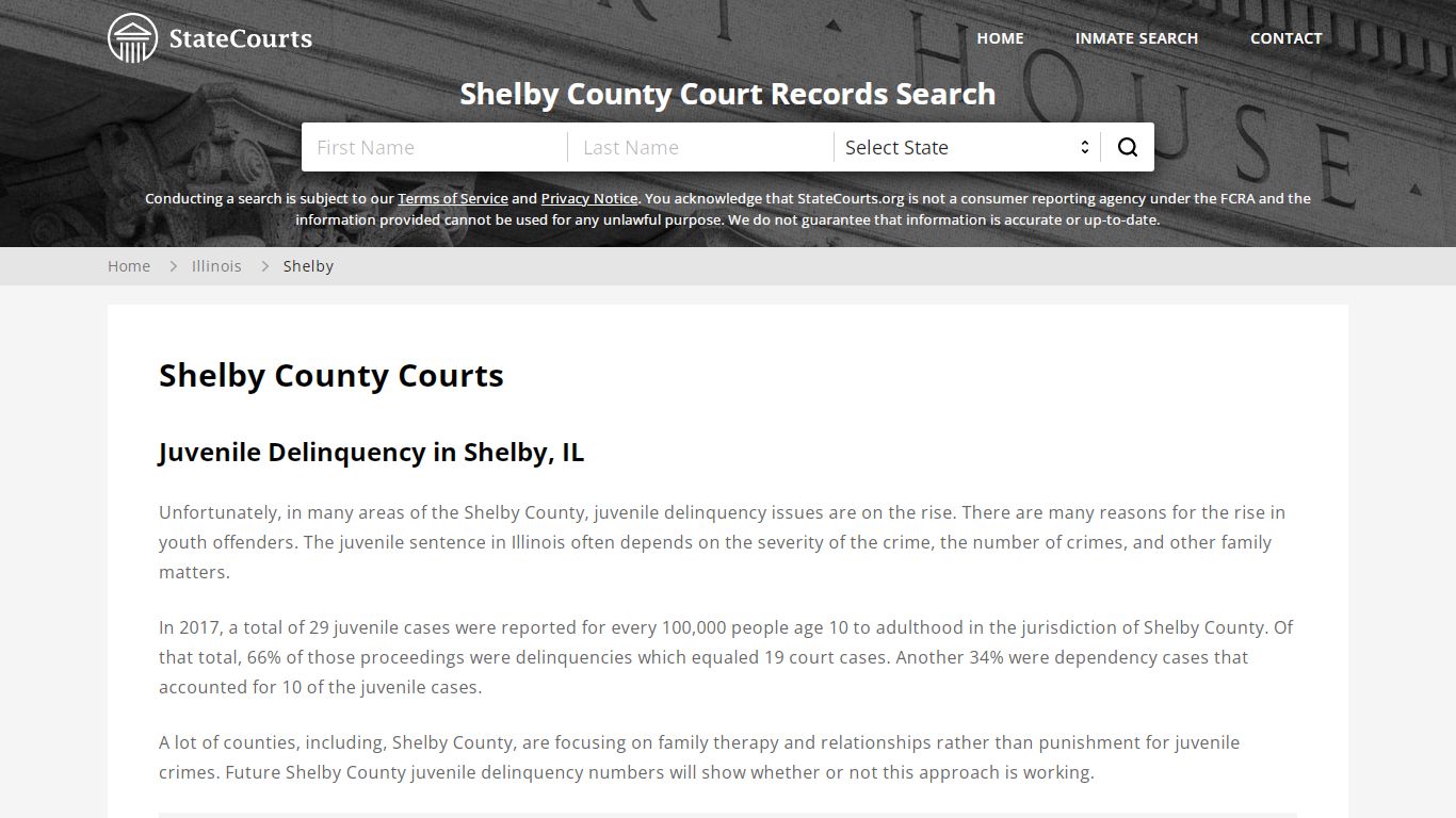 Shelby County, IL Courts - Records & Cases - StateCourts