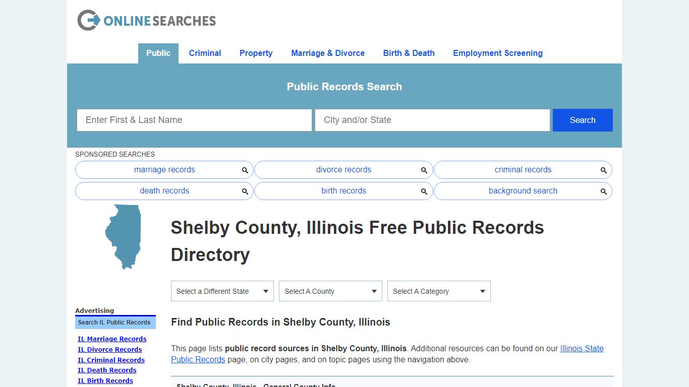 Shelby County, Illinois Public Records Directory